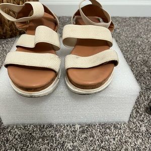 Athlefit Women's Wedge Sandals Platform Sandals Cork Elastic Strap Sandals